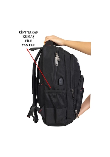 Laptop Sırt Çantası 17 İnç Tablet Usb Bölmeli 8683255012763