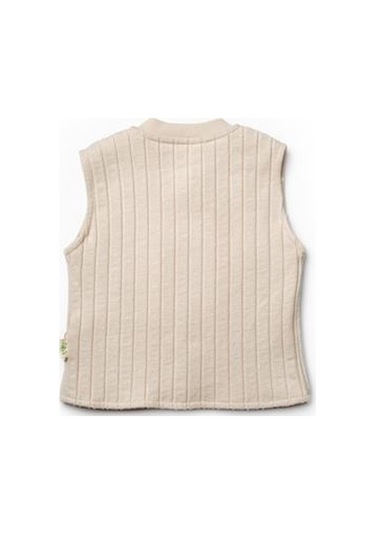 Bebek Yelekli 3'lü Takım %100 Organic Pamuk Yenidoğan Serisi - Csy8115 Ekru