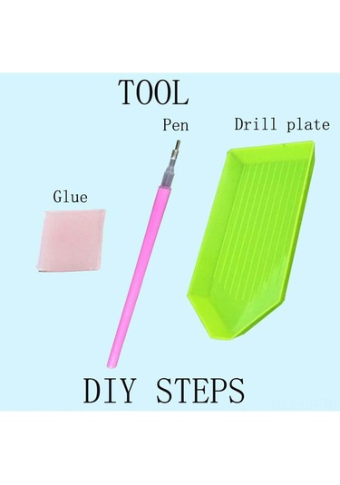 Singree Tam Taşlı Dıy El Sanatı Diamond Painting Seti - Kanvas, Reçine Taşlar, Araçlar Dahil 25x30cm, Çerçeve Yok