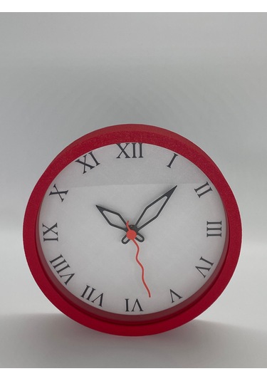 Roma Rakamlı Şık, Klasik Beyaz Ve Siyah Kasa Duvar Saati Siyah