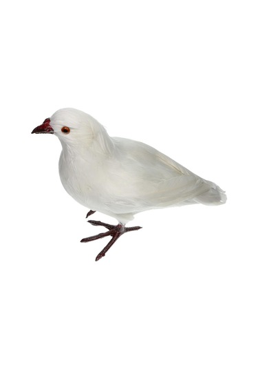 Suntek Yapay Tüylü Güvercin Kuş Yard Heykelcik Dekor Kuş 1