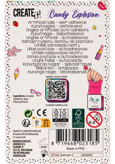 Create It Takma Tırnak Seti - Popcorn - Candy Explosion