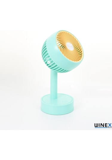 Winex Mini Taşınabilir Portatif Fan 3 Kademeli Vantilatör Mavi