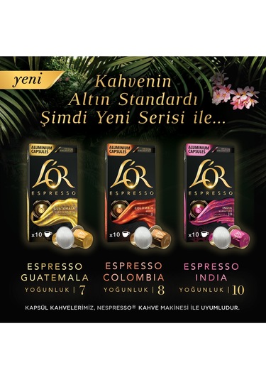L'or Espresso Origin Colombia Fırsat Paketi 3 x 10 Kapsül