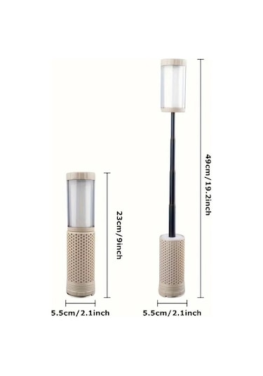 Xindoker Usb Şarjlı Led Kamp Işığı - Uzatılabilir 49cm, 3000mah Pil, İki Mod Aydınlatma, Taşınabilir Manyetik Asa Çok Renkli