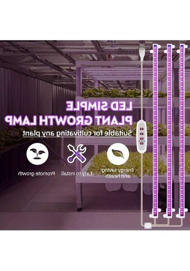 Besthome1 6.2w Led Bitki Büyüme Işık Şeritleri, 63+63 Led, 22.7 Lm, Kırmızı-mavi Işık