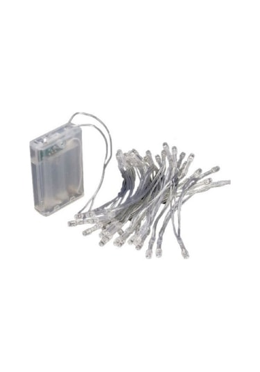 CajuArt 3 Metre 30 Led Şeffaf Kablo RGB Renkli Pilli Led Işık Süs