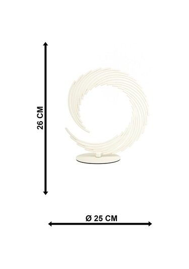 Begüsa Bakü Metal Aksesuar Biblo 25 Cm Beyaz