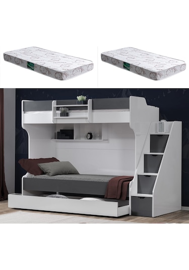 Ranza, Kardem Yavrulu Ranza - Antrasit 2 Adet Comfort Yatak 90 X 190 CM