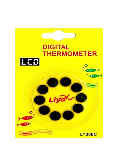 Lcd Dijital Cama Yapışan Akvaryum Termometre Derecesi 5 Cm