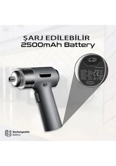 Kingsdun Sarjli Tornavida Seti 36 Parçali Manyetik Uç 5v 2500mah