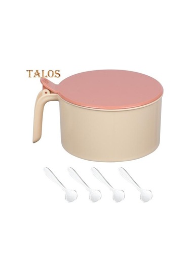 Pembe Kapaklı Baharat Kutusu İskandinav Tarzı 4 Bölmeli Kullanımı Kolay Kokusuz Kolay Tutulan Baharat Kutusu Ev Gereçleri Pembe