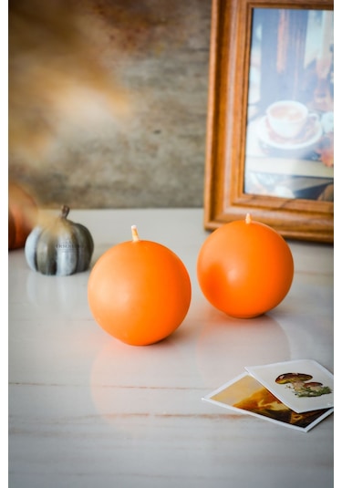 2 Adet Kokulu Yuvarlak Soya Wax Küre Daire Yuvarlak Ev Dekorasyon 001