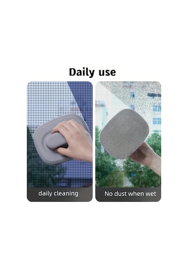 Cordial Gray Pencere Filesi Fırçası - Ergonomik Sap, Mobilya Ve Halı Temizlik Aleti, Elektriksiz