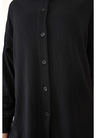 Bigdart T5858 Örme Tesettür İkili Takım - Siyah 001