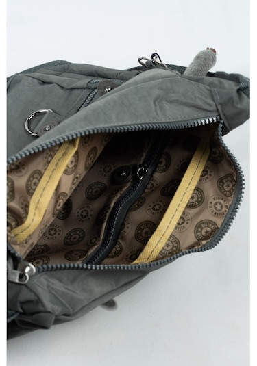 Krinkıl / Klinkır Su Geçirmez Kumaş Çok Gözlü Çapraz Kol Ve Omuz Postacı Çantası Koyu Gri 9507 Gri