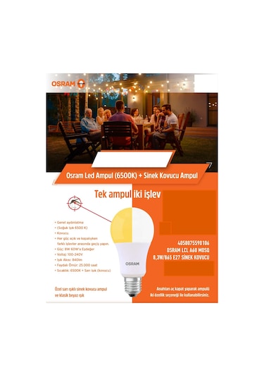 Osram Lcl A60 Mosq Sinek Kovucu Led Ampul