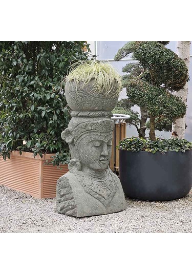Dewi Oyma Taş Saksı Gri