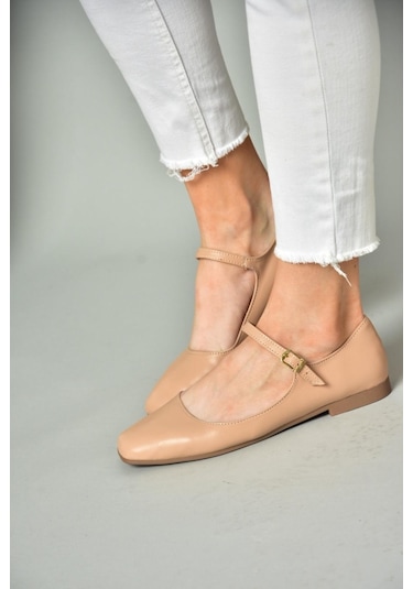 Fox Shoes S726252509 Ten Kadın Babet Ten Rengi