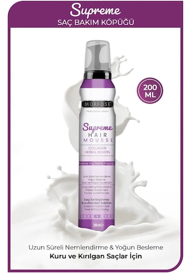 Supreme Saç Köpük 200 Ml - Nemlendirme - Mrfs