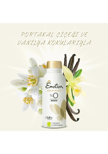 Emotion Gold Bliss Kadın Deodorant 4x90 Ml Seyahat Boy