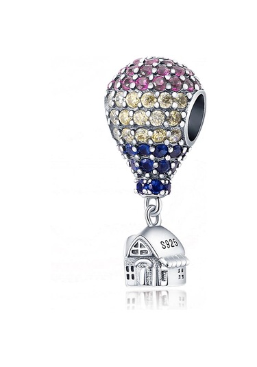 Fubena Işıltılı Renkli Taşlı Hava Balonu Sallantılı Charm