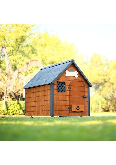 Mandu Isı Yalıtımlı Ahşap Köpek Kulübesi Large
