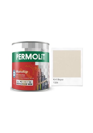Permolit Monotip Astarlı Antipas Boya Kirli Beyaz 0.75 Lt.