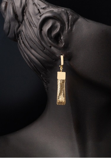 Bilezikci İtaly 14 Ayar Altın Sallantılı Küpe Sarı Altın