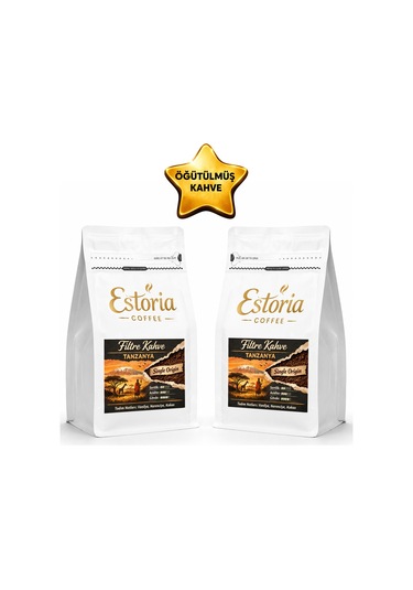 Filtre Kahve Tanzanya 2x250g Öğütülmüş Kahve 500g