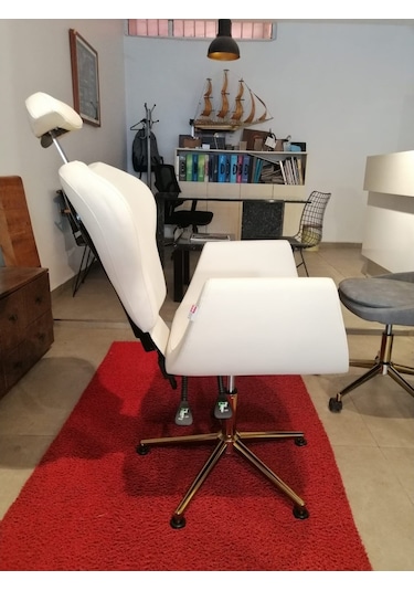 Gold Ayaklı Kuaför Kaş ve Makyaj Koltuğu