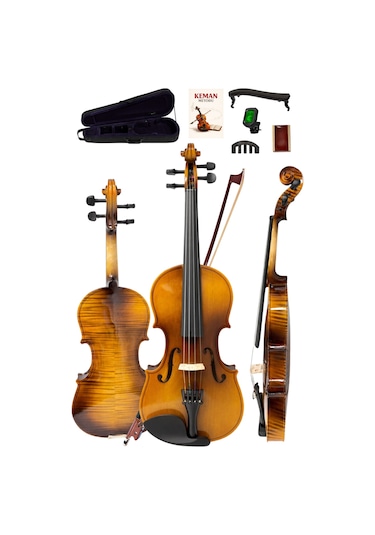 Campbell Cv-400 Keman Parlak 4/4 Yetişkin Boy Keman - Hareli, Full Set - 86948794312