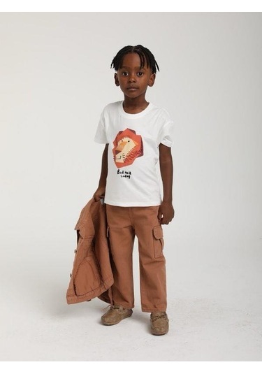 Erkek Bebek Cepli Kargo Pantolon-15628 Kahverengi
