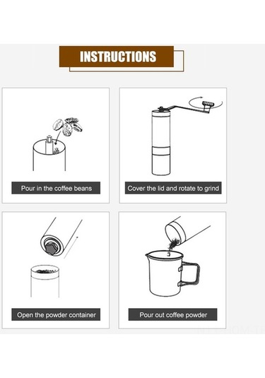 Createtech El İle Kullanımı Kolay Taşınabilir Kahve Değirmeni - Paslanmaz Çelik Konik, 40g, Ayarlanabilir, Fransız Pres & Türk Kahvesi Diğer