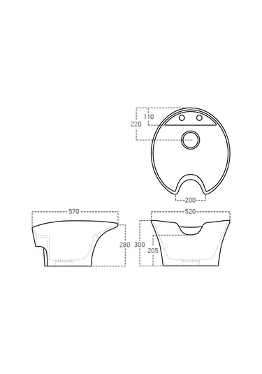Seramik Kuaför Lavabosu 57 Cm Dış Altın İç Beyaz Bayan Oval Yıkama Başlığı Altın