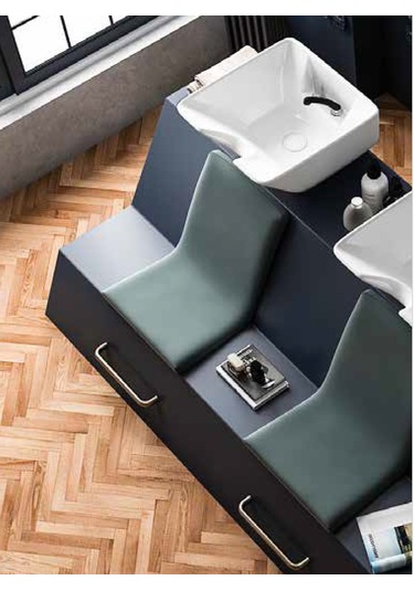 Seramik Kuaför Lavabosu 57 Cm Beyaz Bayan Kare Yıkama Başlığı Beyaz