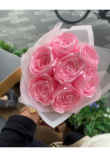 7'li Solmayan Gül Pembe Pembe Gül