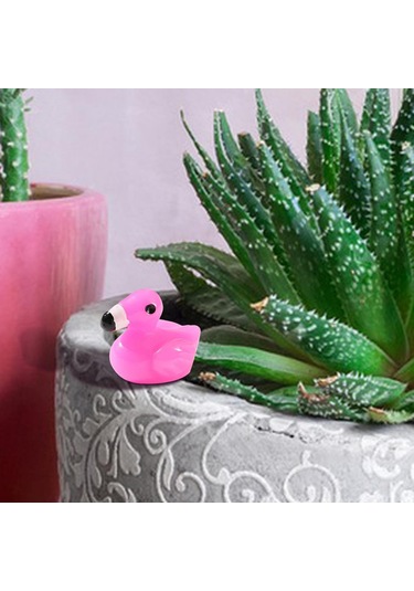 Suntek Mini Flamingo Heykelcik Peri Bahçe Dekorasyon Minik