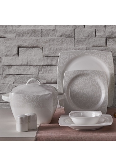 Neva Mentol Esinti Premium Kare Yemek Takımı- 60 Parça