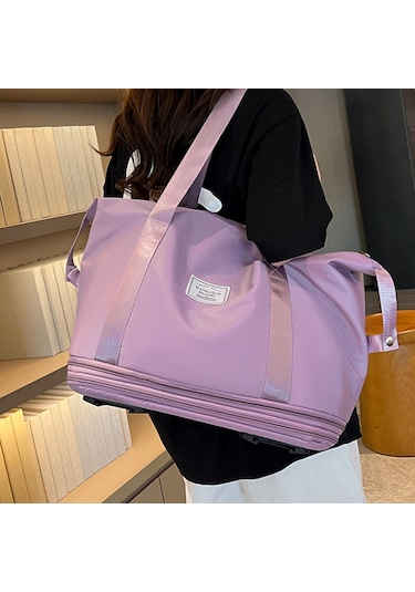 Homyl Katlanabilir Seyahat Çantası Tekerlekli Genişletilebilir El Siyah Tekli Genişlet