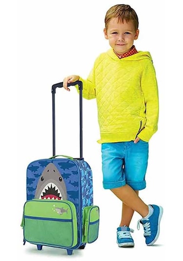 Stephen Joseph Çek Çekli Valiz Mavi Shark Mavi Çok Renkli