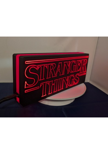 Sincara Home Stranger Things Logo Gece Lambası / Light Box Kırmızı