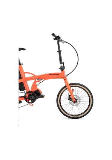 Bisan E-folding Strike 20" 9-vites Hd Katlanır Elektrikli Bisiklet Turuncu Turuncu