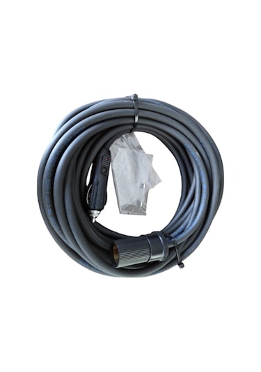 Araç Çakmak Uzatma Kablosu 12-24 Volt 16 Amper 2 X1,5mm Ttr Bakır 5 Mt-siyah