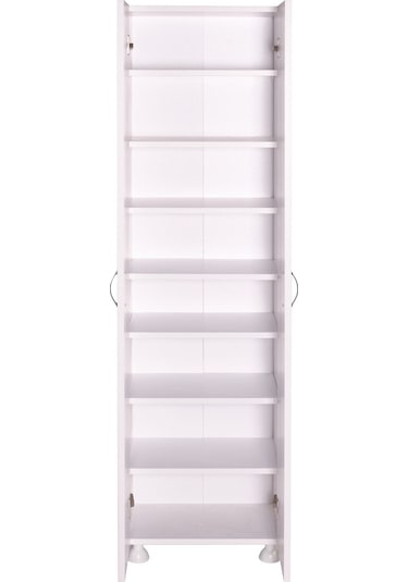 2 Kapaklı 8 Bölmeli Dolap Beyaz