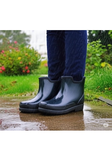 Potin Unisex Yağmur Botu 36-40 Siyah Siyah