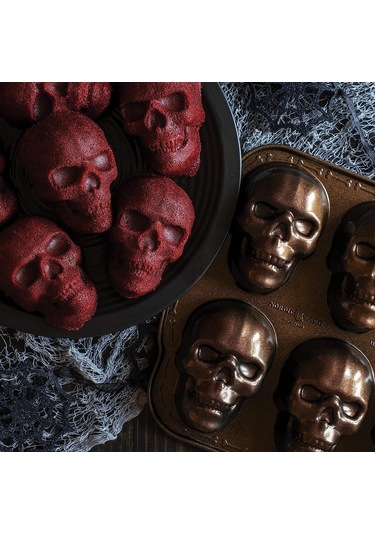 Hangfox Altın Kırmızı Kafa Şeklinde Fırın Kalıbı, Çikolata Ve Bisküvi Yapımı İçin Sıcak Dayanıklı, Lezzetli Pastalarınız İçin Mükemmel