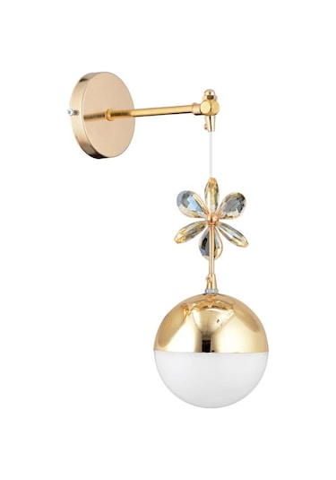 İstanbul Avize Kelebek Tekli Gold Ledli Aplik Altın