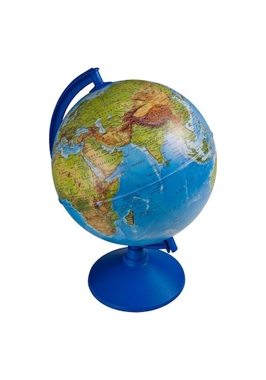 Gürbüz Işıksız Modern Küre Fiziki Dünya Haritası 26 CM