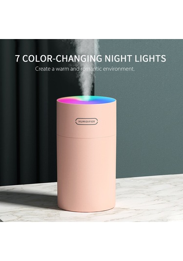 Monyee Ev İçin Usb Renkli Led Işıklı Sessiz Nemlendirici, Nano Sprey Teknolojisi, Otomatik Kapatma, 2 Mod Sürekli/aralıklı